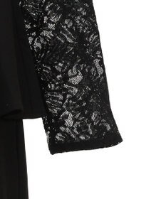 Green Parks コサージュ付レースペプラムロンパース