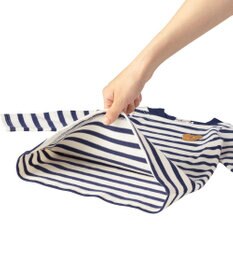 MIKI HOUSE HOT BISCUITS 【80-120cm】 ボーダー 長袖ワンピース