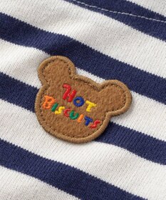 MIKI HOUSE HOT BISCUITS 【80-120cm】 ボーダー 長袖ワンピース