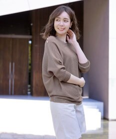 Tiaclasse 【洗える】肩ボタンドルマンニットトップス