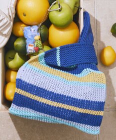 earth music&ecology マルチボーダーニットバッグ