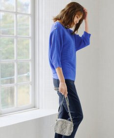 Tiaclasse 【洗える】肩ボタンドルマンニットトップス