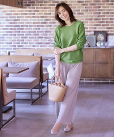 Tiaclasse 【洗える】肩ボタンドルマンニットトップス