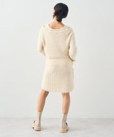 earth music&ecology ＳＥＴ２点シャギーショートカーデ＋ミニワンピース