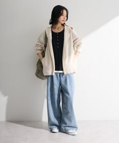 Green Parks ダブルＺＩＰ裾ドロストパーカー