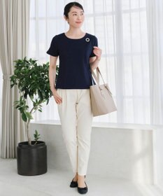 Tiaclasse 【UVカット・吸水速乾】 “きれい見え” パネルラインカットソートップス