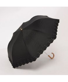 UNBILLION カシュネ cachenez / PUフラワーボーラー刺繍トップレス2段折りたたみ傘