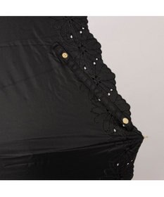 UNBILLION カシュネ cachenez / PUフラワーボーラー刺繍トップレス2段折りたたみ傘