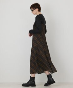 GRACE CONTINENTAL チェックプリントキャミワンピース