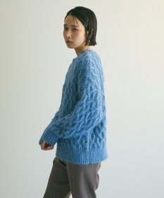 Green Parks armonia．シャギーケーブルニット