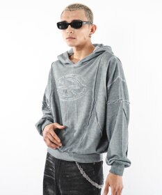 WEGO 【ユニセックス着用ITEM/MLサイズ展開】コールドダイスウィッチングプルパーカー