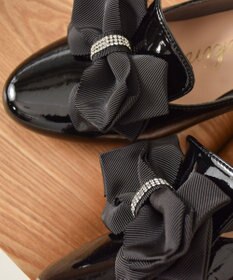 Bridget Birkin 【Bridget Birkin】ヒールアップキラキラリボンローファー