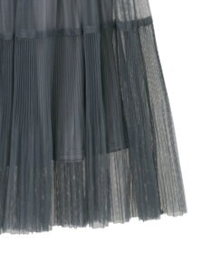 Green Parks チュールプリーツティアードスカート