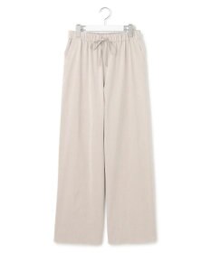 23区 L 【洗える】リネンレーヨンストレッチ ドロスト ワイド パンツ