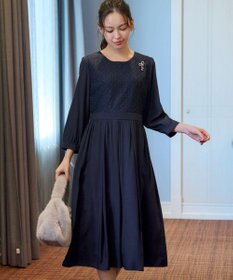 Tiaclasse L 【洗える】レース切替ワンピース