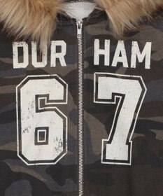 WEGO ファーフードショートZIPパーカー