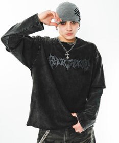 WEGO 【ユニセックス着用ITEM】ブリーチレイヤードグラフィックT（LS）