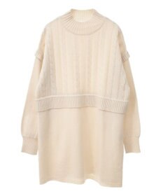 Green Parks ケーブルドッキングニットチュニック