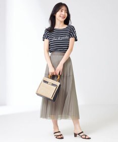 ANY SIS 【美人百花7月号掲載】プリーツチュールティアード スカート