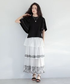 Green Parks ■ＥＳＣＡＲ　バイカラーｓｔフレアスリーブＴＥＥ