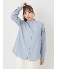 earth music&ecology スタンドフリルシャツ