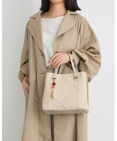 MioFIRANO カジュアルシッククロスラインハンドバッグ 2WAY チャーム付き　FIRANO フィラノ