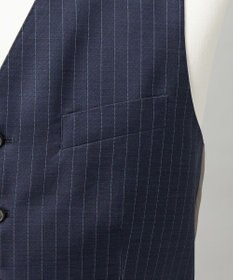 GOTAIRIKU 【Loro Piana Fabric】365 通年 3ピーススーツ(ネイビーストライプ)