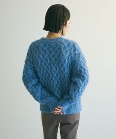 Green Parks armonia．シャギーケーブルニット