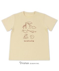 Mother garden しろたん Tシャツ 半袖  《KANAWAN柄》 ベージュ色　S/M/L/XL レディース メンズ ユニセックス 男女兼用  かわいい キャラクター 半袖Ｔシャツ マザーガーデン   父の日 父の日ギフト