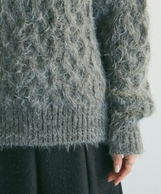 Green Parks armonia．シャギーケーブルニット