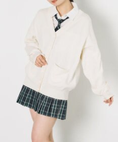 WEGO 【SCHOOL ITEM】ハイゲージスクールカーディガン