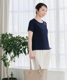 Tiaclasse 【UVカット・吸水速乾】 “きれい見え” パネルラインカットソートップス