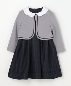 ANY KIDS 【2点セット】ノーカラー ボレロジャケット+襟付き ワンピース