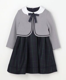 ANY KIDS 【2点セット】ノーカラー ボレロジャケット+襟付き ワンピース