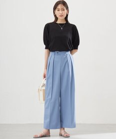 組曲 L シアーパフ袖 ニット