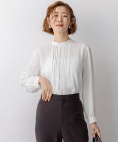 23区 【先行予約】バックサテンアムンゼン フロントタックブラウス