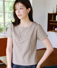 Tiaclasse 【UVカット・吸水速乾】 “きれい見え” パネルラインカットソートップス