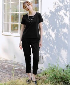 Tiaclasse 【UVカット・吸水速乾】 “きれい見え” パネルラインカットソートップス