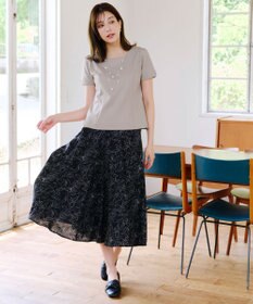 Tiaclasse 【UVカット・吸水速乾】 “きれい見え” パネルラインカットソートップス