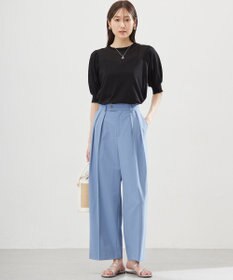 組曲 L シアーパフ袖 ニット