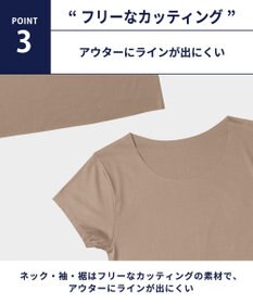 WACOAL MEN 【オーガニック綿混インナー】多機能を着る。綿の贅沢オーガニック フリーなカッティング（ネック・袖・裾）2分袖 GL5210 /ブロス バイ ワコールメン