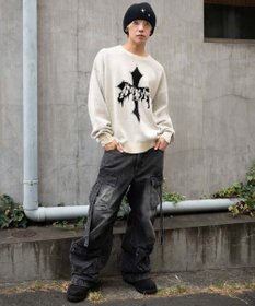 WEGO ダメージジャガードプルオーバー