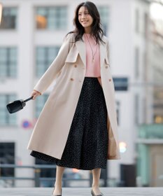 ANY SIS エレガントロング トレンチ コート ライトベージュ