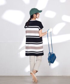 Tiaclasse 【洗える】マルチボーダーフレンチニットチュニック