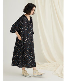 CRAFT STANDARD BOUTIQUE 柄ギャザーマキシワンピース