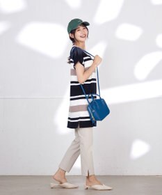 Tiaclasse 【洗える】マルチボーダーフレンチニットチュニック