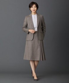 J.PRESS LADIES 【セットアップ対応】ウールストレッチツイード テーラード ジャケット