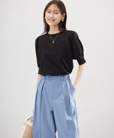 組曲 L シアーパフ袖 ニット