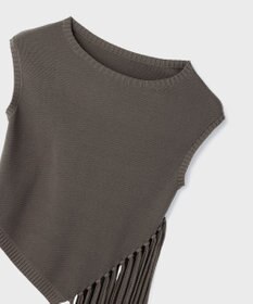 GRACE CONTINENTAL フリンジイレヘムニットトップ