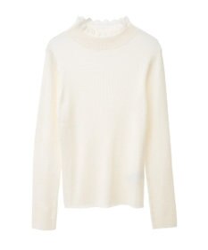 earth music&ecology レーシーハイネックリブプルオーバー